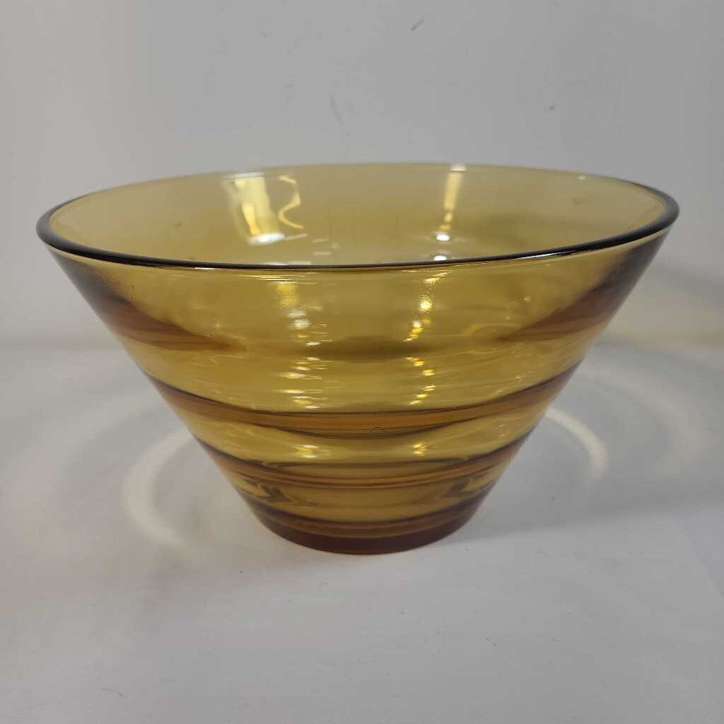 AMBER GLASS BOWL