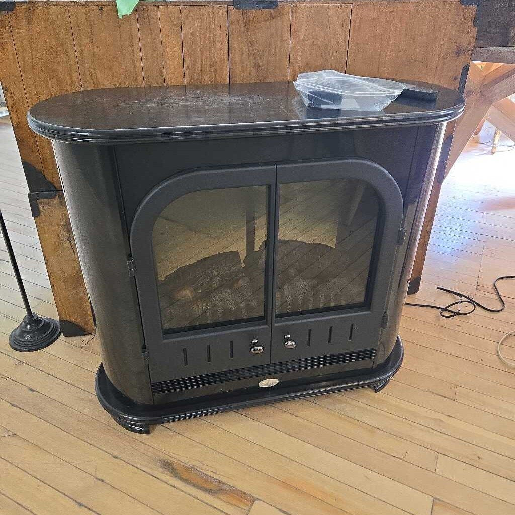 SM BLACK ELECTRIC FIREPLACE