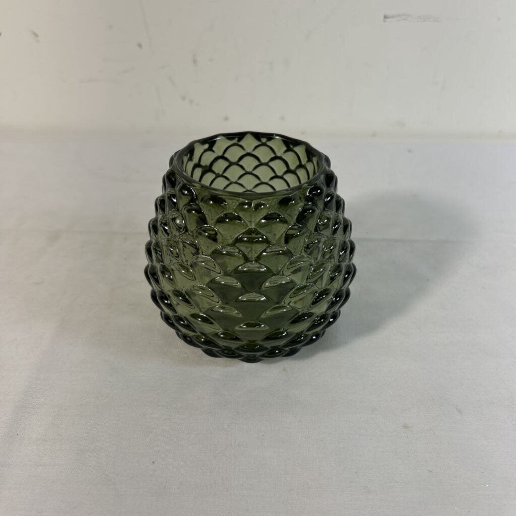 MED GLASS PINECONE - GREEN