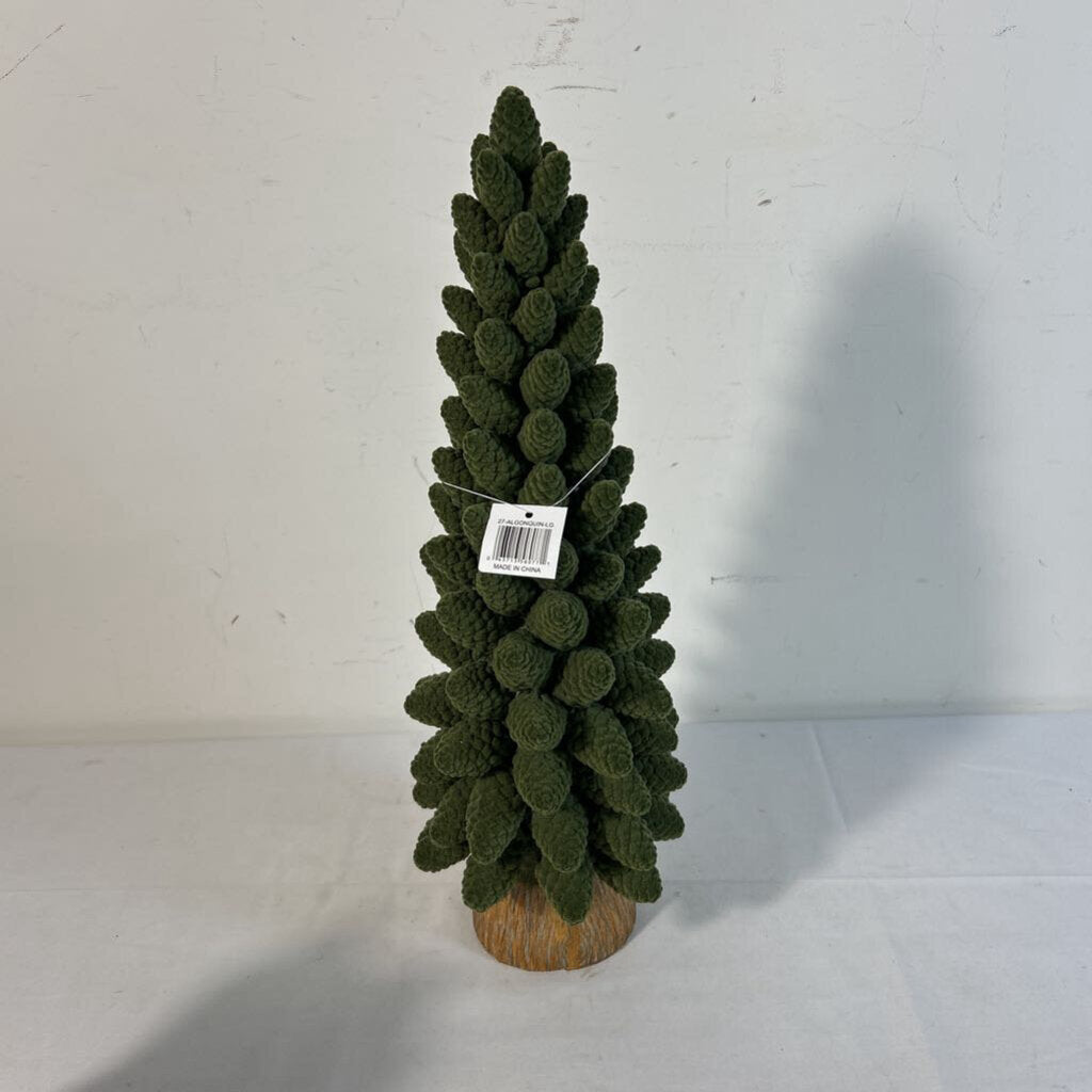 LG GREEN VELVET PINECONE TREE