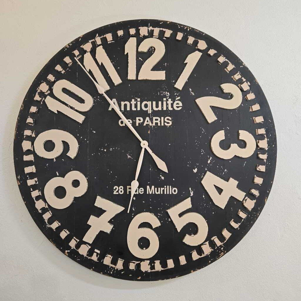42" DISTRESSED WALL CLOCK