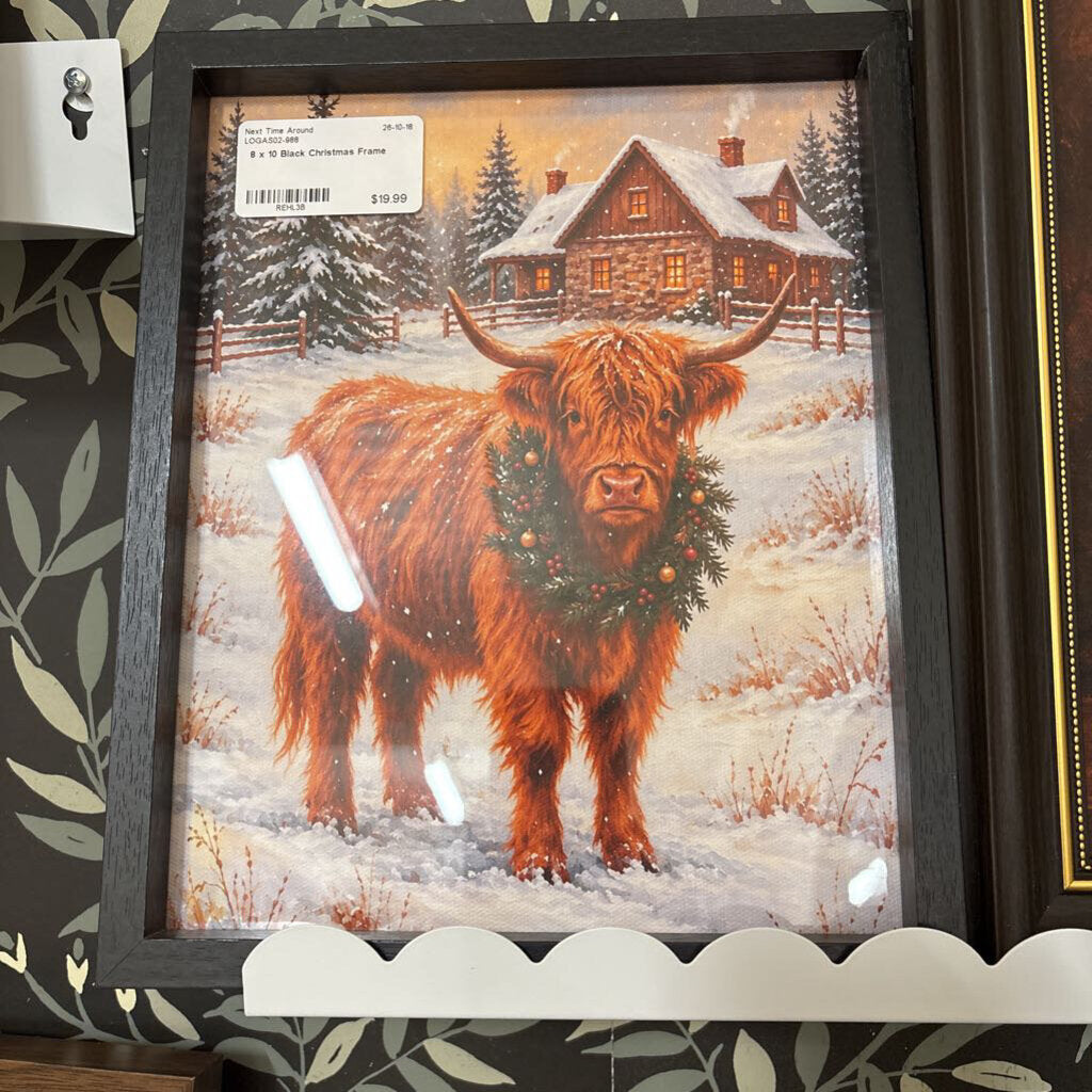 8 x 10 Black Christmas Frame