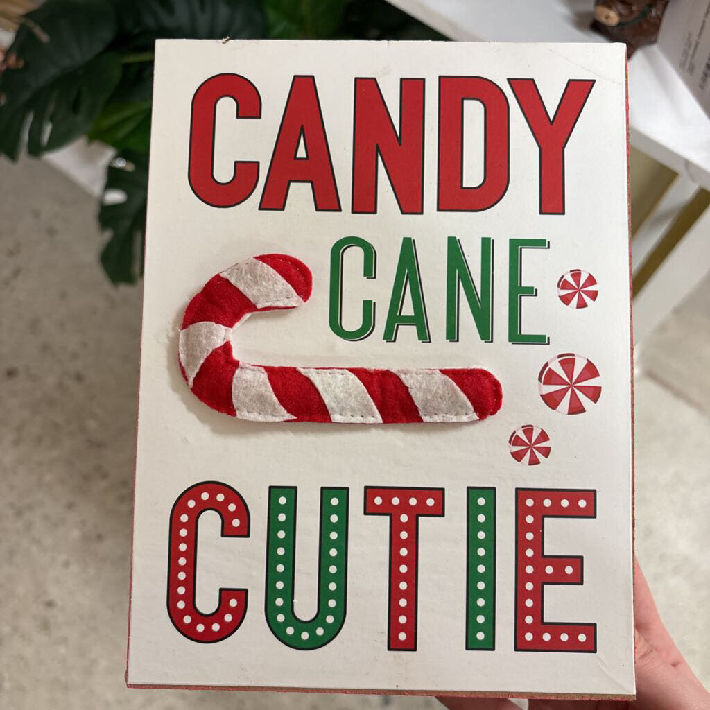 Candy Cane Wooden Decor