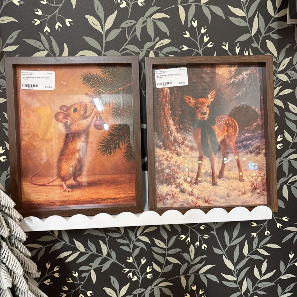 8 x 10 Brown Wood Christmas Frame