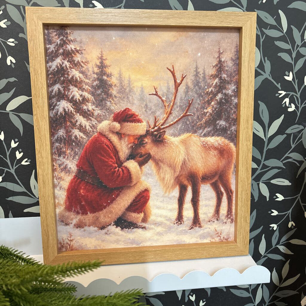 11 x 14 Santa and Deer Frame