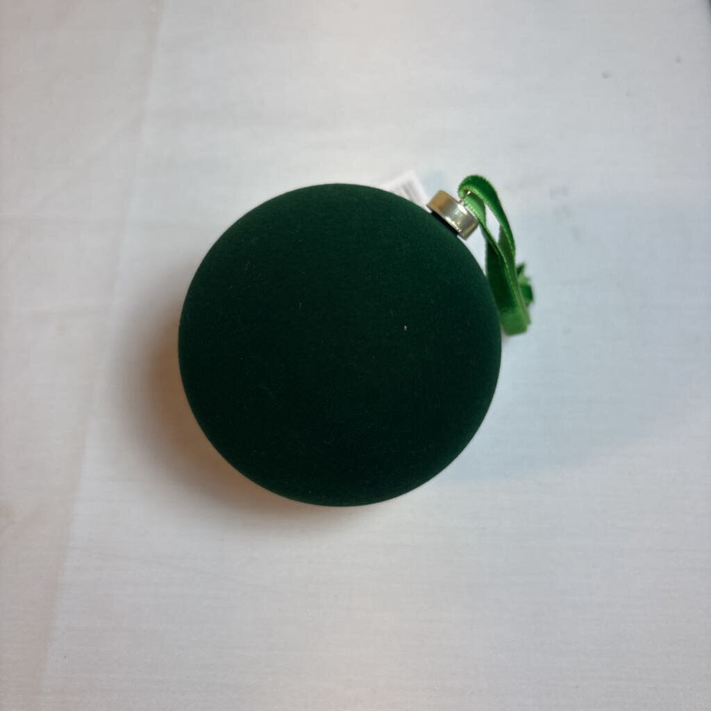 3" BALL ORNAMENT - DARK GREEN