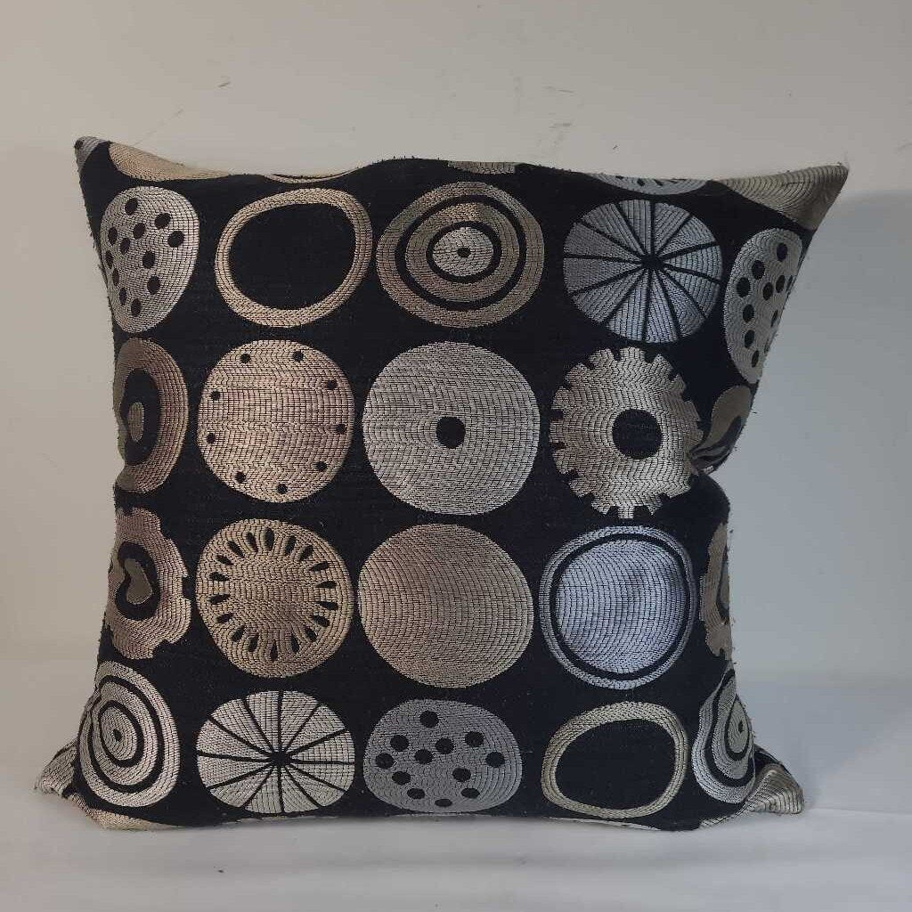 BLACK, SILVER & GOLD DOWN FILLED PILLOW