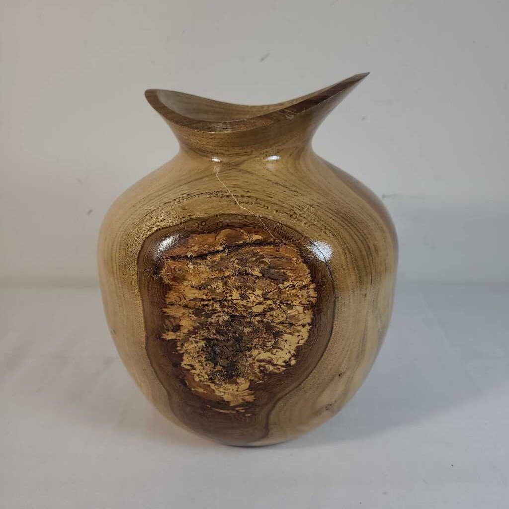 TURNED WOOD VASE