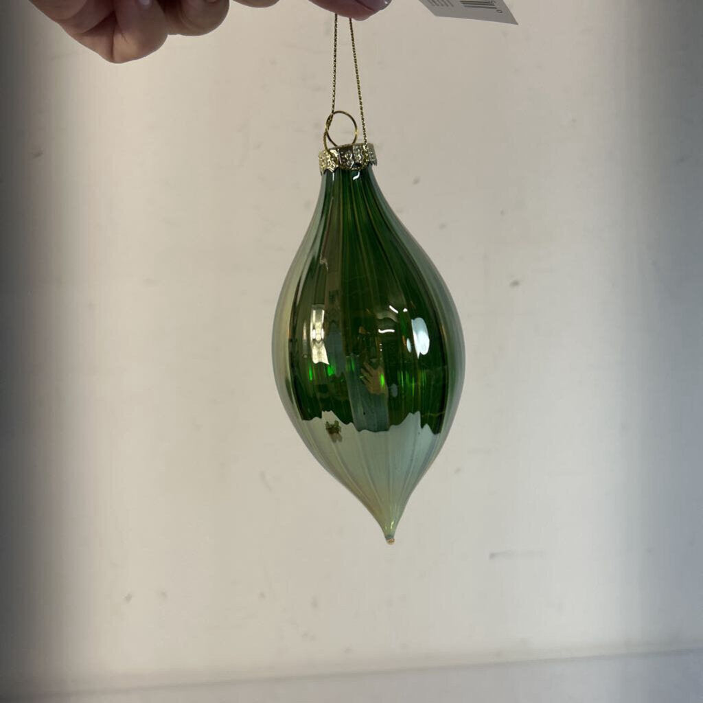 AQUA GREEN OLIVE ORNAMENT