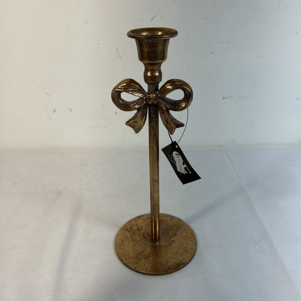 9" BOW CANDLE HOLDER