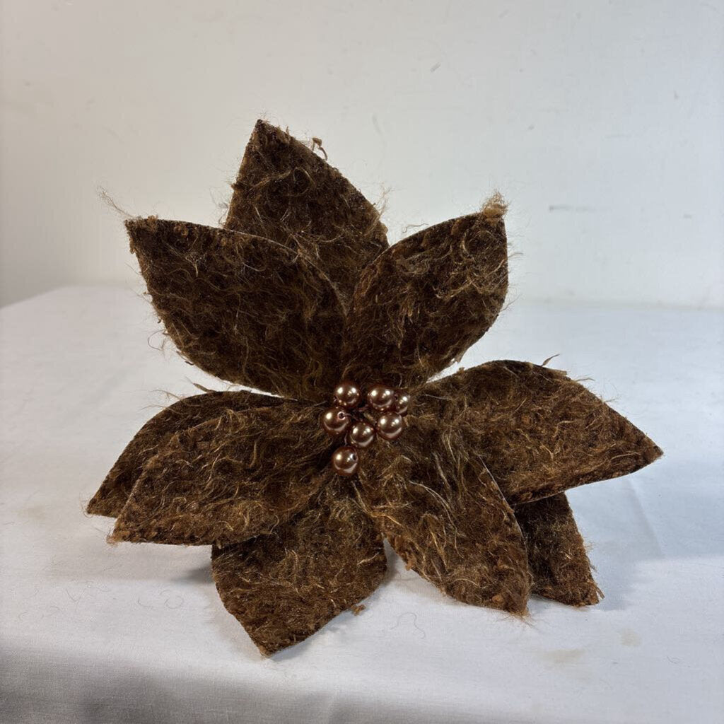 POINSETTIA STEM - DK BROWN BOUCLE