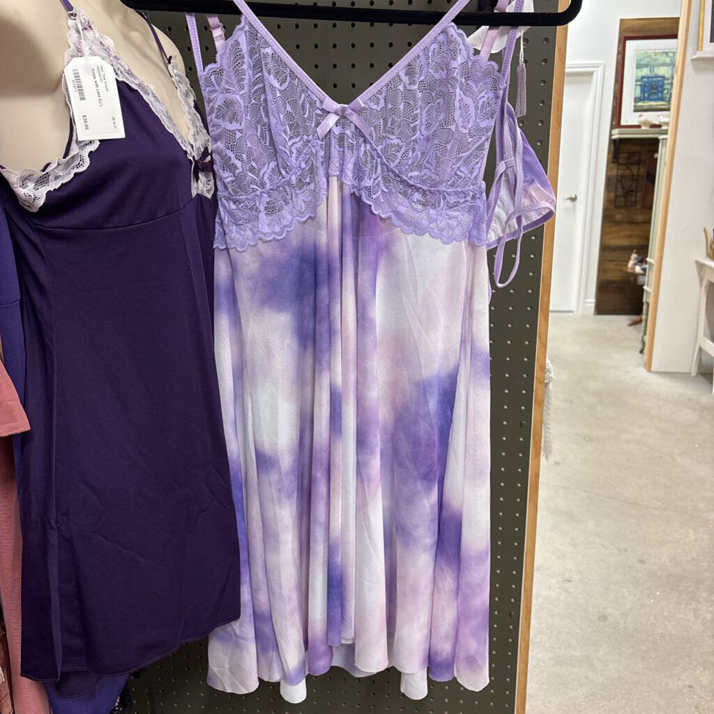 Purple Tie Die/Lace Baby Doll (L)