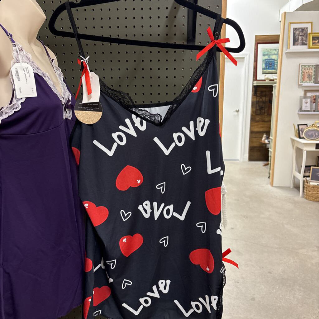Black Love Lace Chemise 4XL