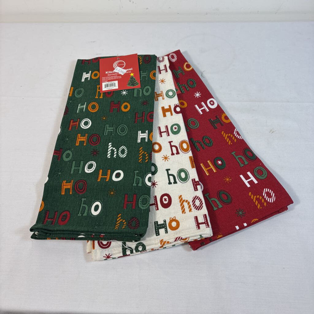 HO HO HO KITCHEN TOWEL - ASSORTED