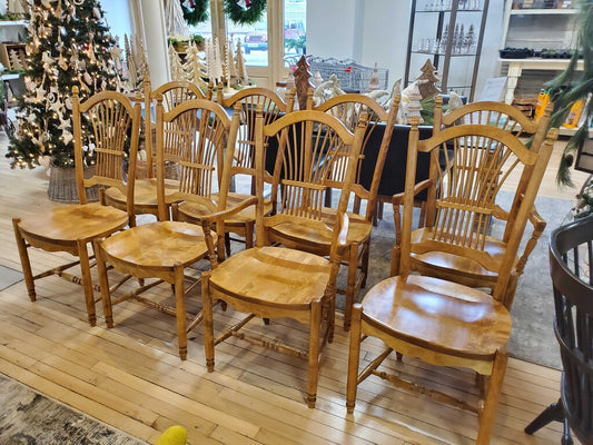 S/8 MAPLE DINING CHAIRS