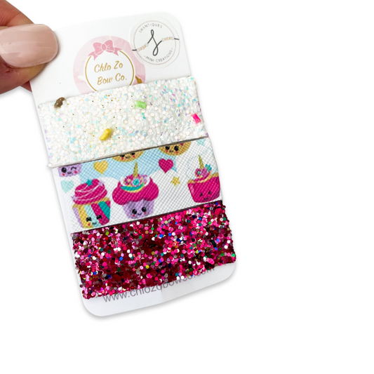 TRIO SNAP CLIP SETS - BIRTHDAY