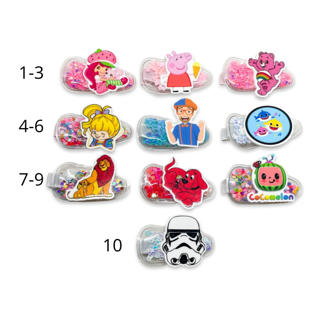 SHAKER NON SLIP HAIR CLIPS - CHARACTER 7