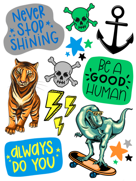 KIDS TEMPORARY TATTOOS - DINOSAUR