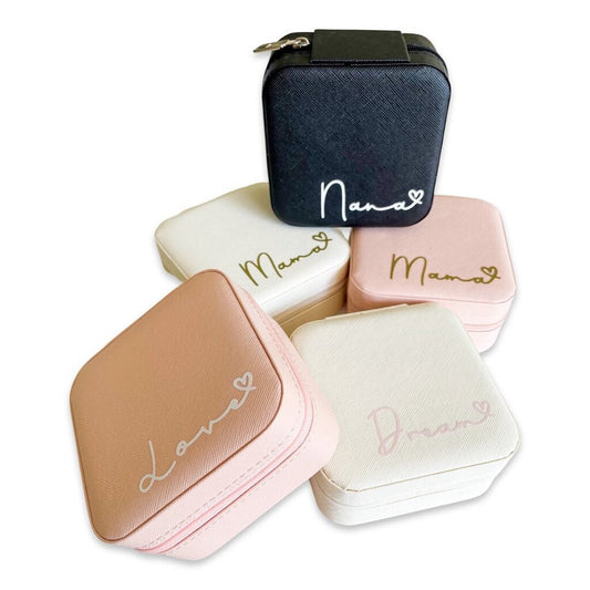MINI JEWELLERY CASE - BLACK, WHITE BE FEARLESS