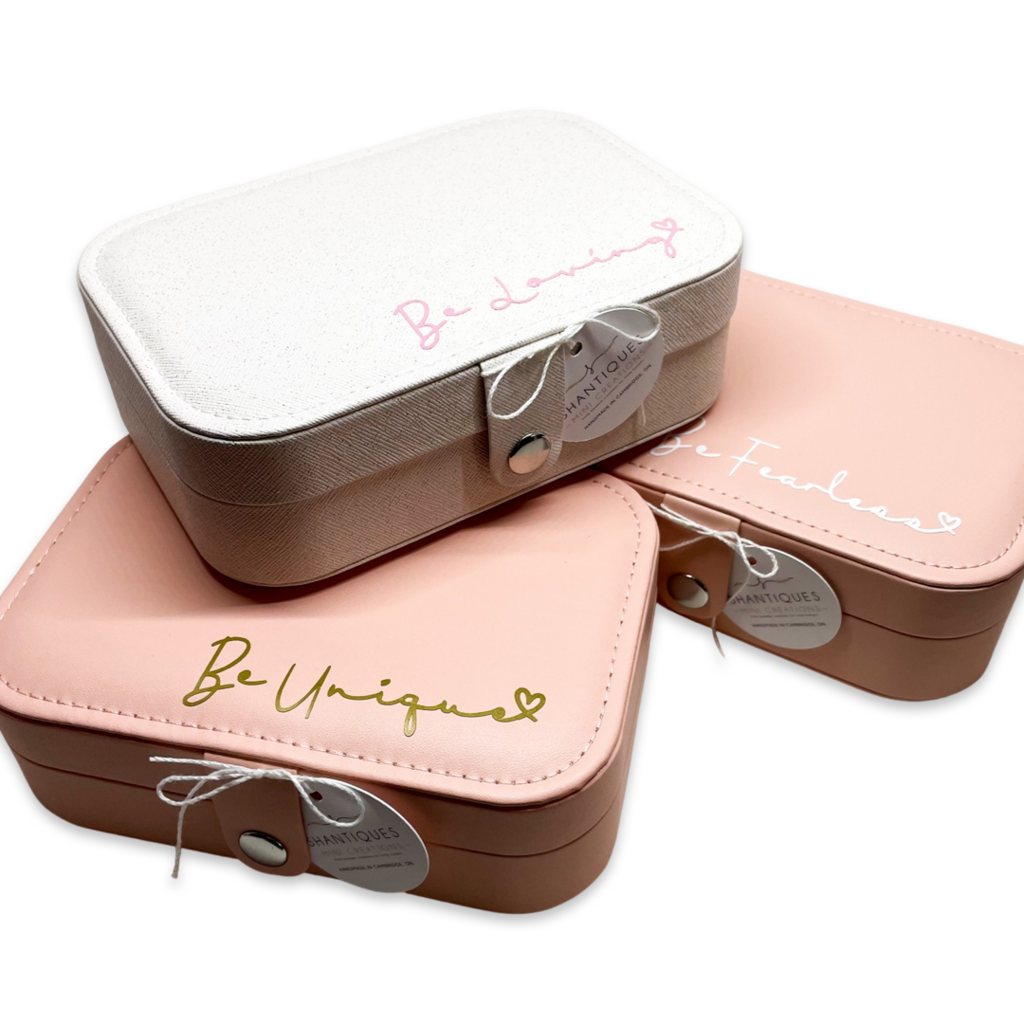 LARGE JEWELLERY CASE - PINK, WHITE BE LOVING