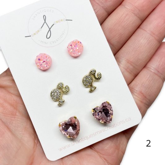 DREAM PINK - TRIO EARRINGS 2
