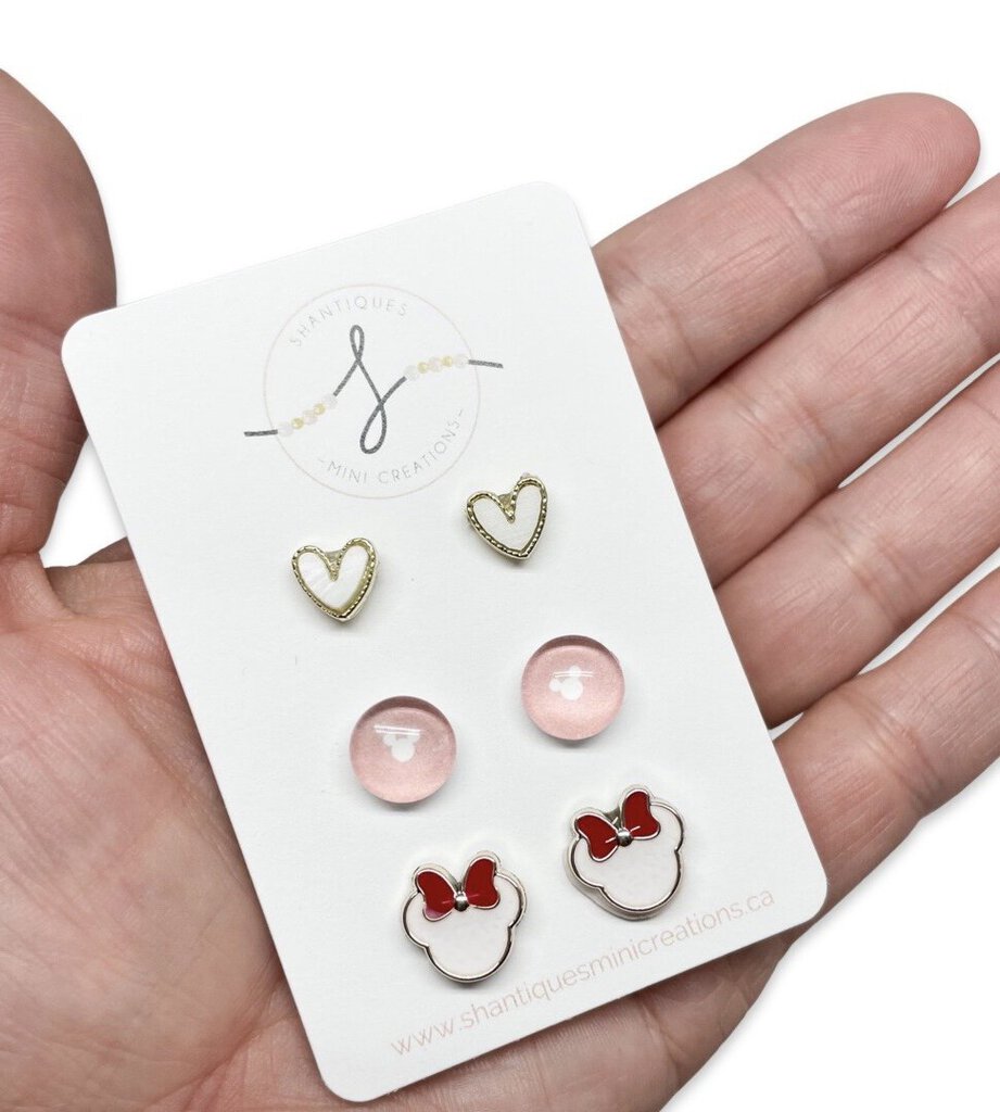 WHITE MOUSE - TRIO EARRINGS