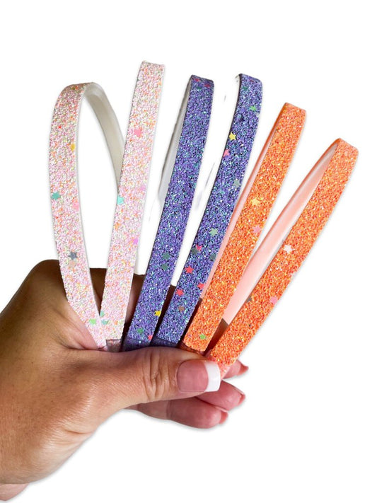 KIDS HEADBAND - GLITTER ORANGE