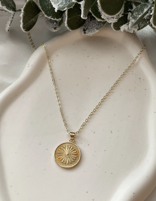 SUNBRUST DISC NECKLACE