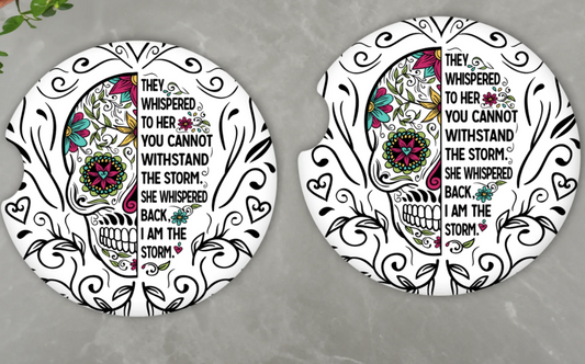 I Am the Storm Car Coasters