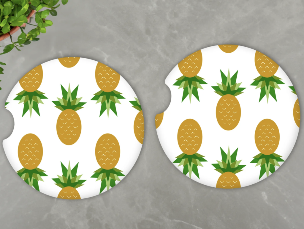 Pineapple Car Coasters