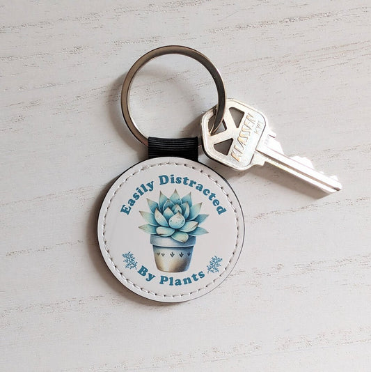 Distracted by Plants Keychain