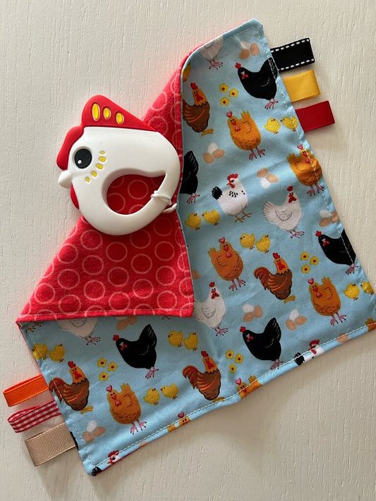 Taggie Lovie Mini Sensory Blanket - Chicken