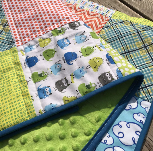 Patchwork Quilt - Cute Monsters