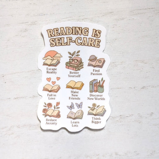 Reading Self Care Sticker
