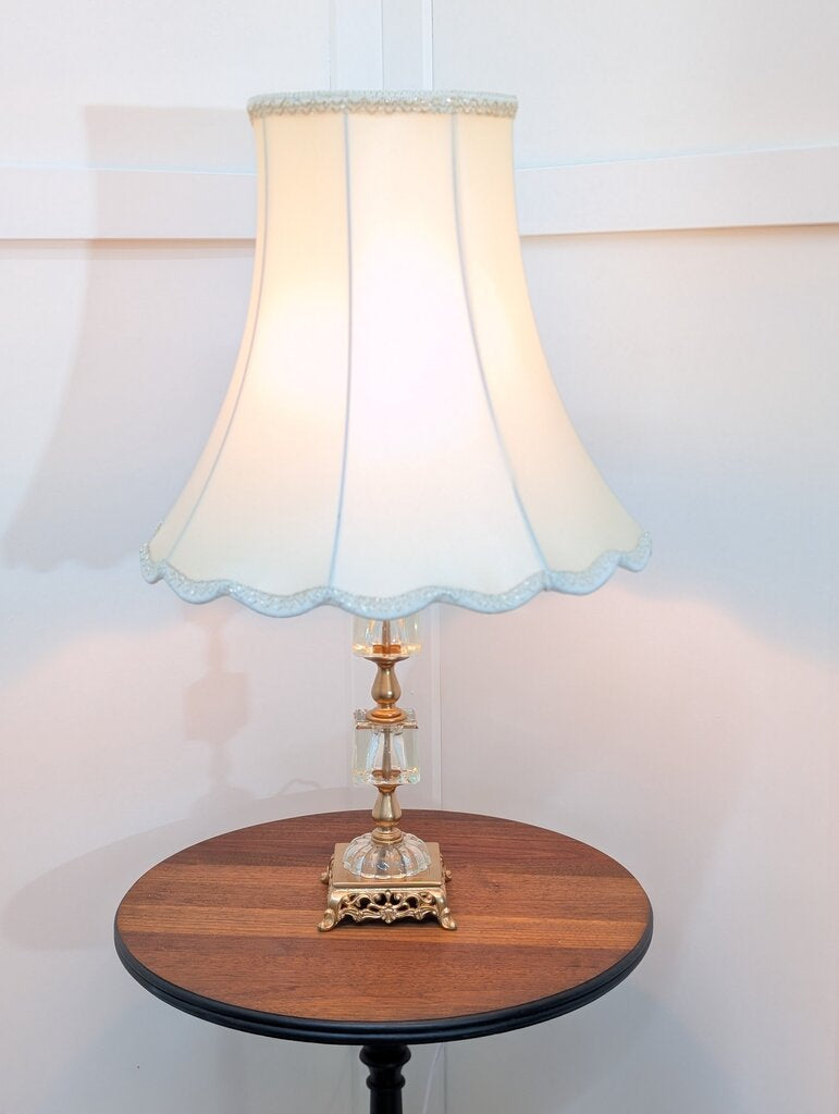 Beautiful , Eclectic Glass/Rose Gold Lamp