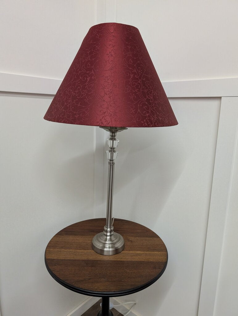 Brushed Chrome, Burgundy Shade