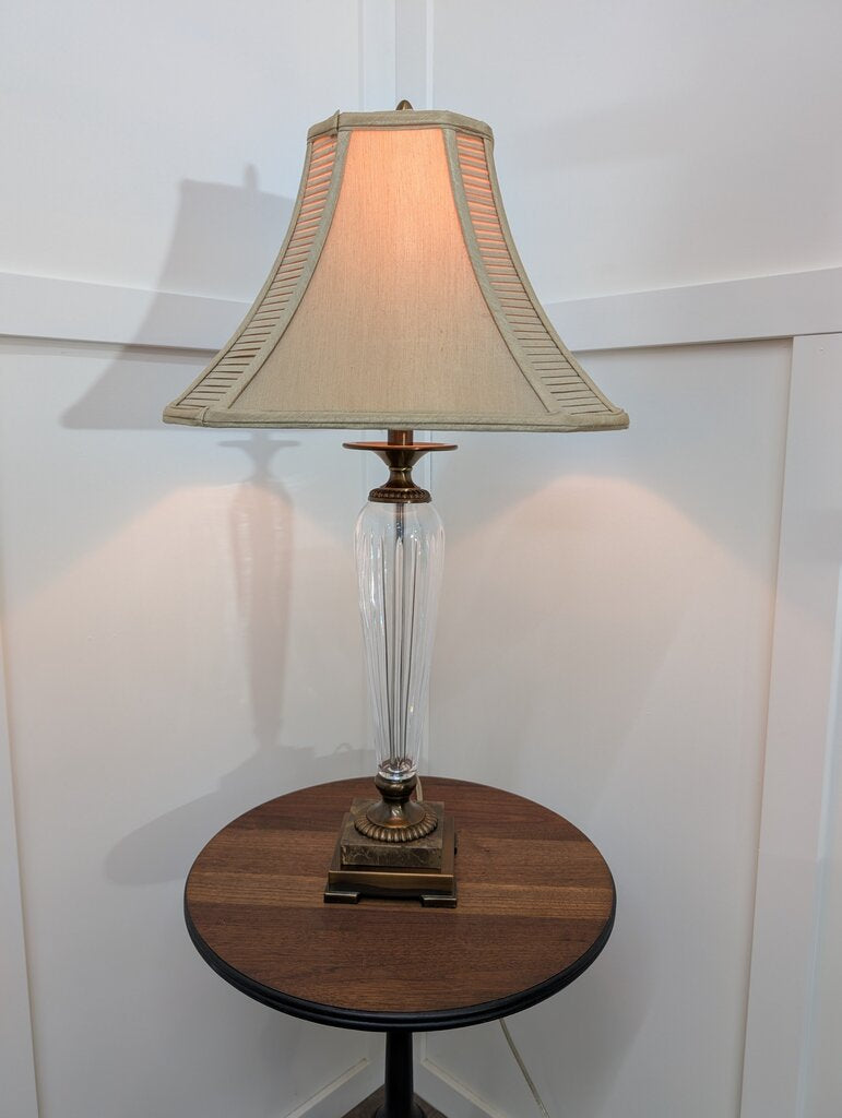 Bombay Company Fine Cut Crystal and Brushed Oiled Bronze with Marble