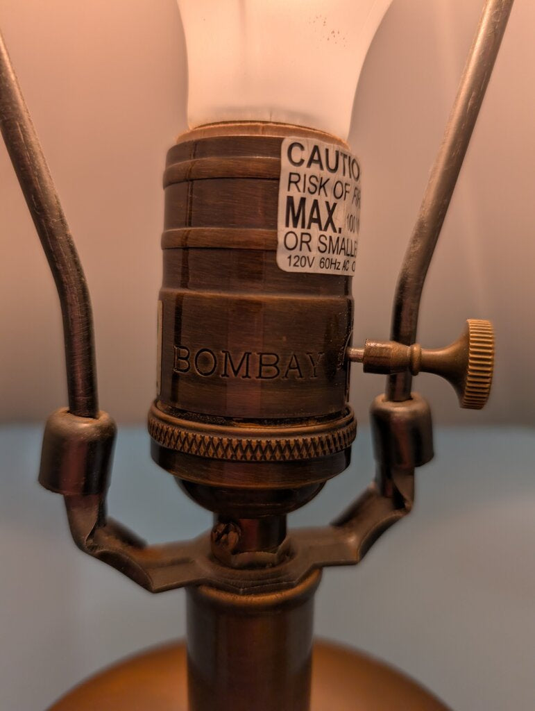 Bombay Company Fine Cut Crystal and Brushed Oiled Bronze with Marble