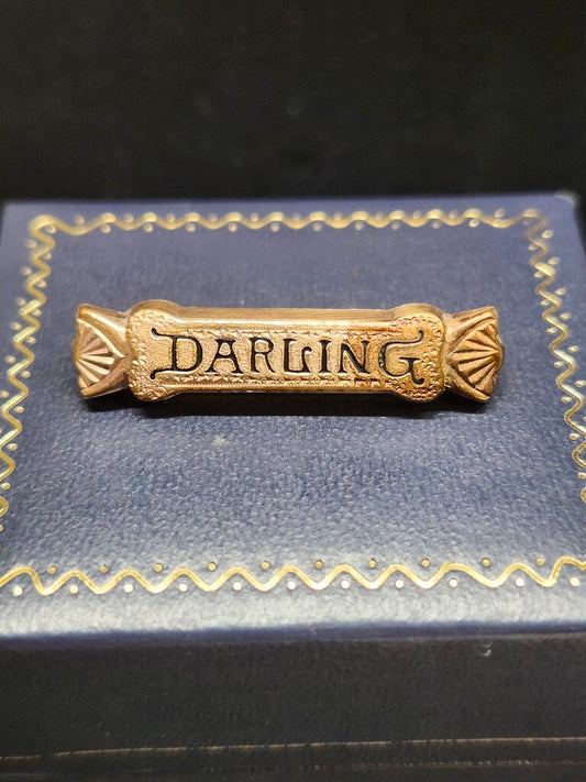 VICTORIAN GOLD FILLED DARLING BROOCH
