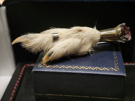 VINTAGE LUCKY GROUSE FOOT BROOCH