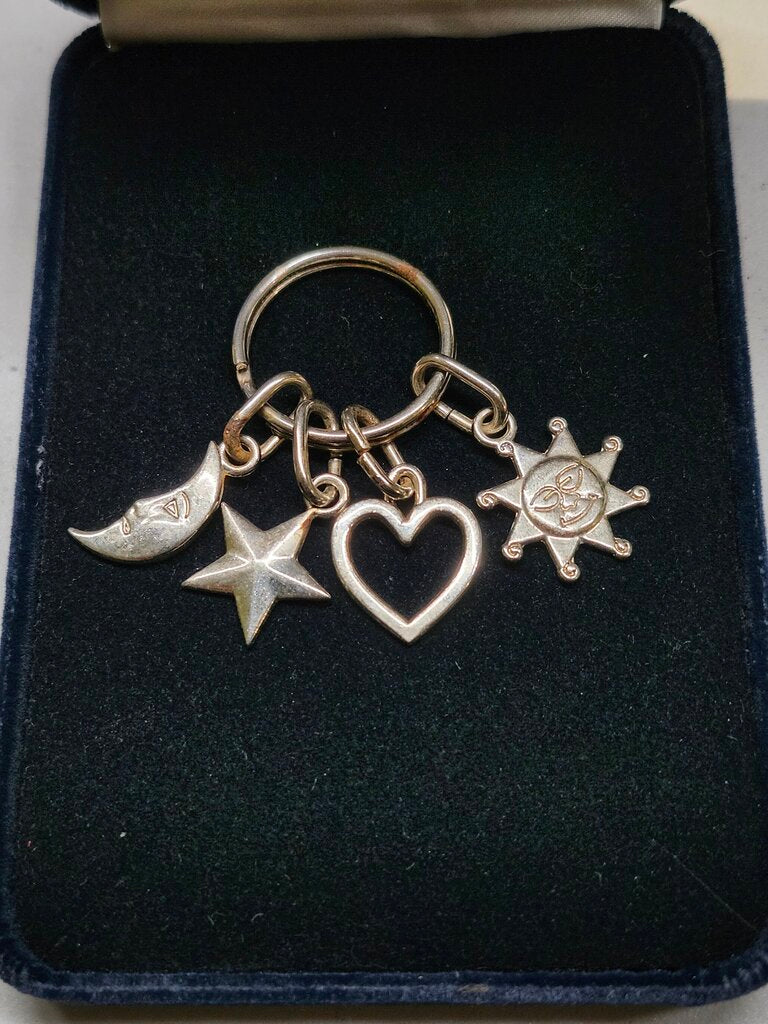 SUN MOON STAR AND HEART KEYCHAIN