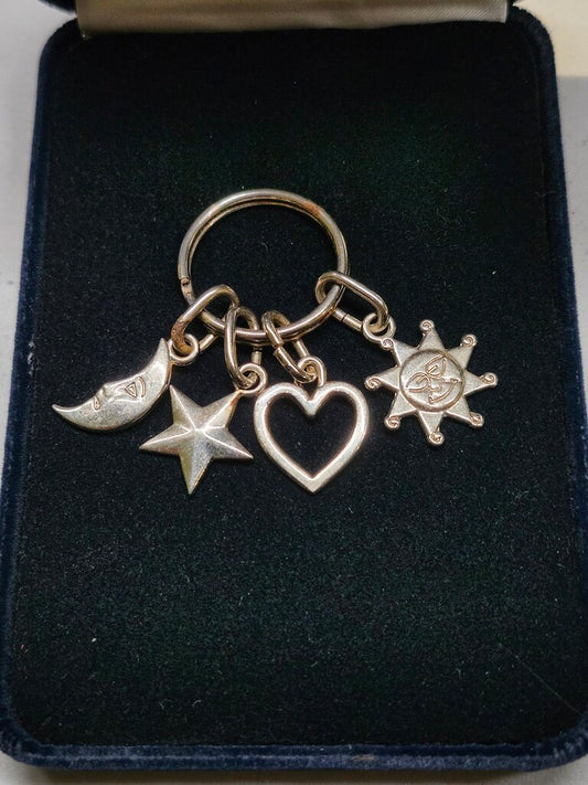 SUN MOON STAR AND HEART KEYCHAIN