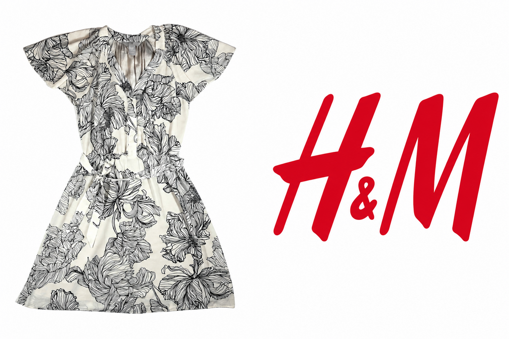 H&M Floral Dress with Flutter Sleeves - Size XS