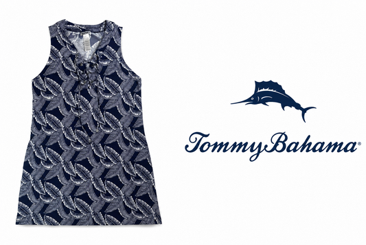 TOMMY BAHAMA Tropical Print Sleeveless Shift Dress ~ Size Medium