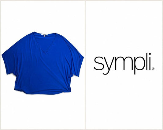 SYMPLI Made in Canada Cobalt Blue Dolman Sleeve Top - Size Large