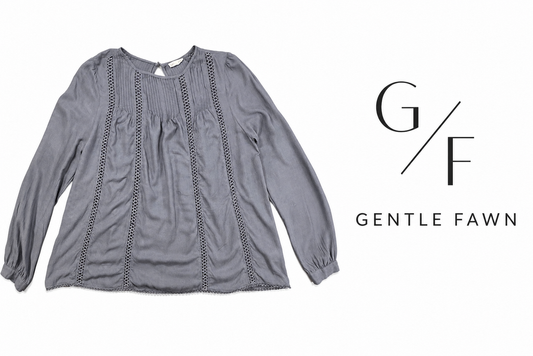 GENTLE FAWN Long Sleeve Pintuck Blouse ~ Small