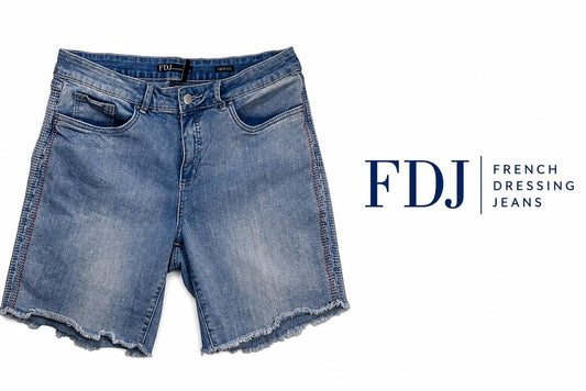 FDJ French Dressing Olivia Denim Shorts Light Wash ~ Size 12