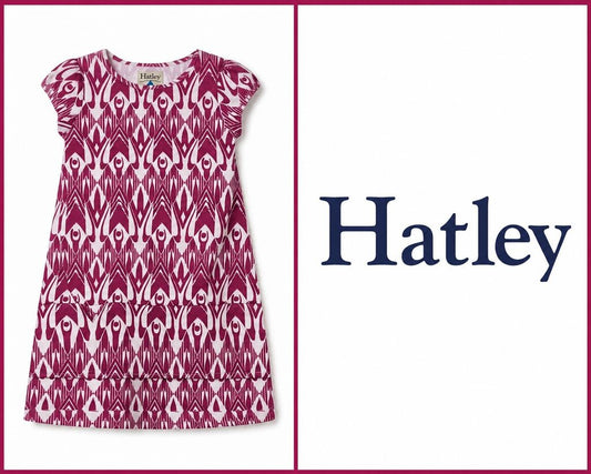 HATLEY Pink & White Geometric Print Sheath Dress~Small