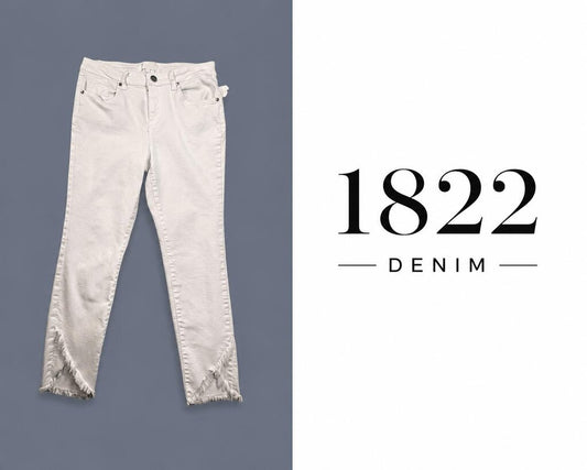 1822 DENIM White Mid Rise Ankle Jeans ~ Size 10
