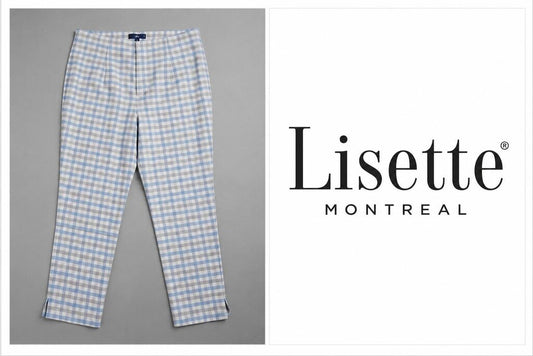 LISETTE Montreal Plaid Slim Ankle Pants Made In Canada ~ Size 12